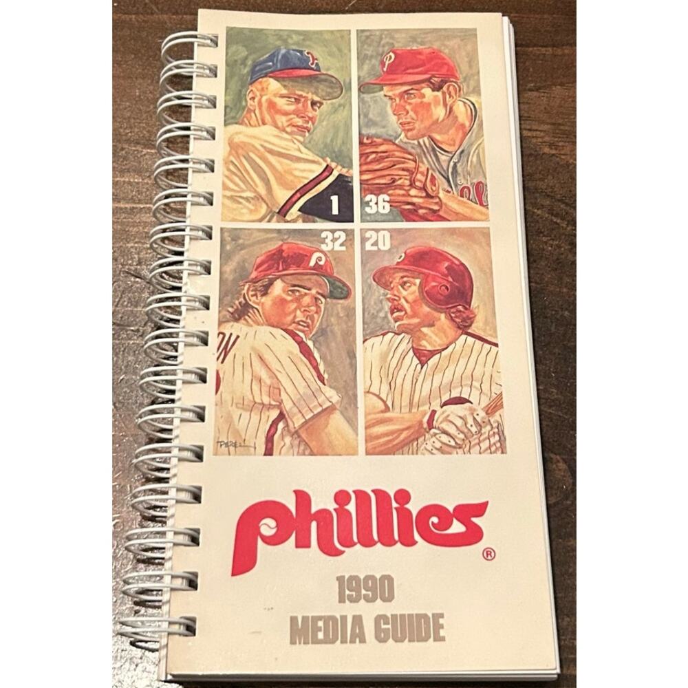 ⭐️ Philadelphia Phillies Vintage 1990 Media Guide Book‎ Press Sports Baseball